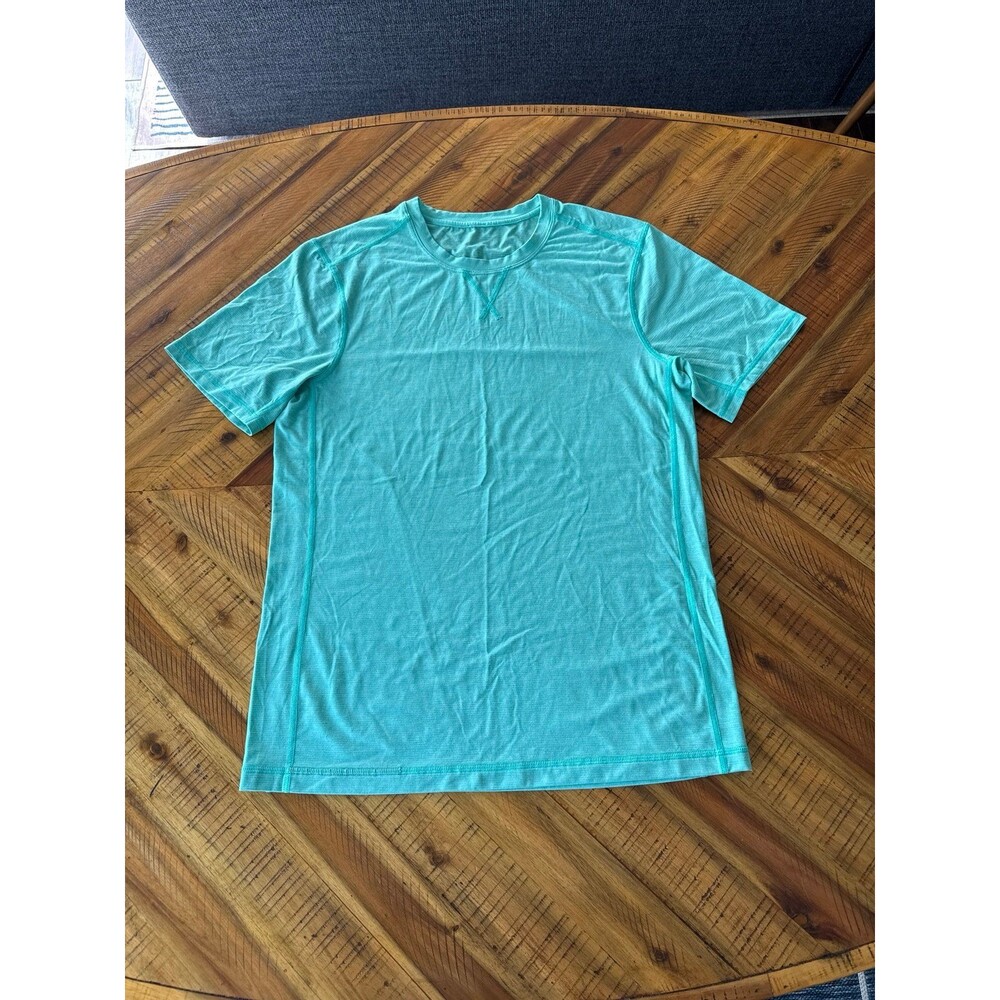 Lululemon Metal Vent Tech Short Sleeve Shirt Aqua Teal Medium Running Gym